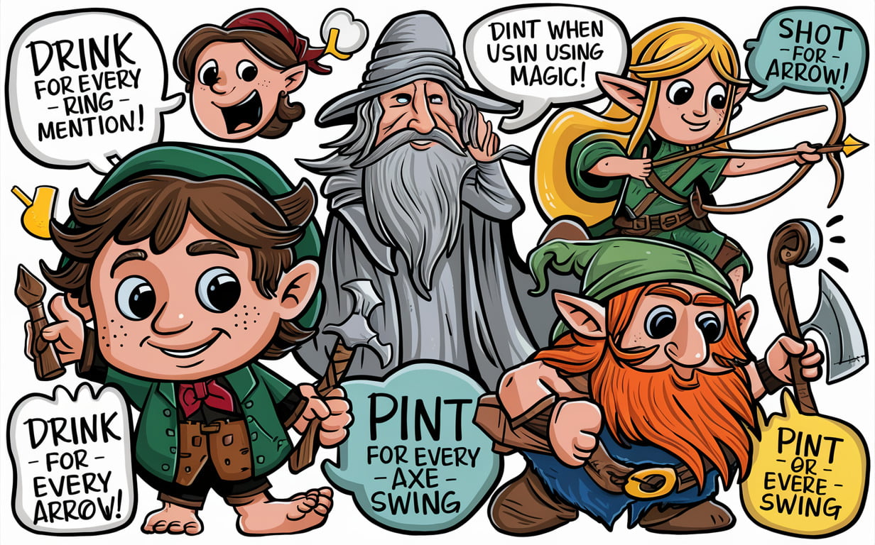 Drinking Game for Lord of the Rings Rules & Variations Play Party Game