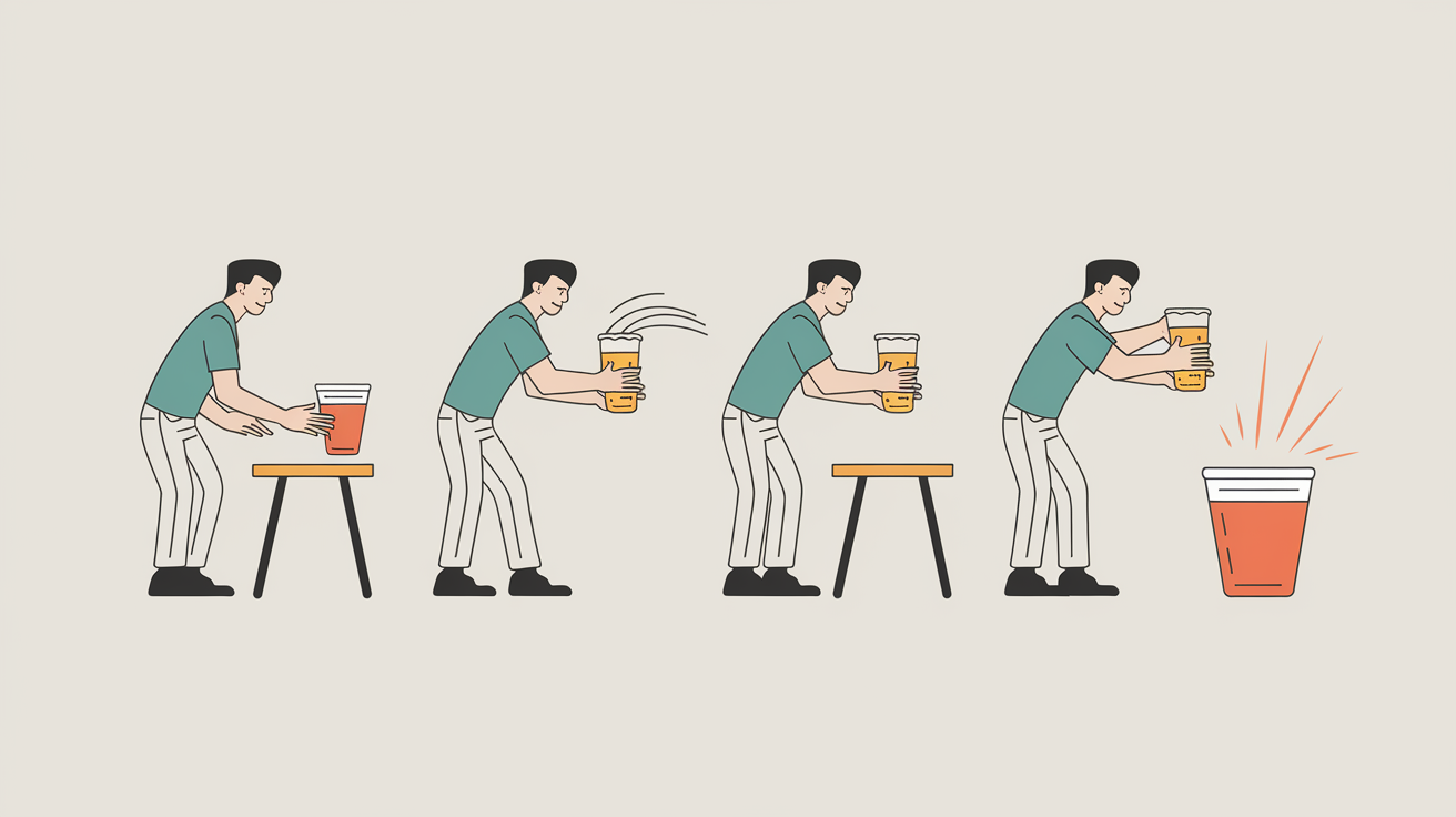 throwing techniques (arc, spin) of beer pong