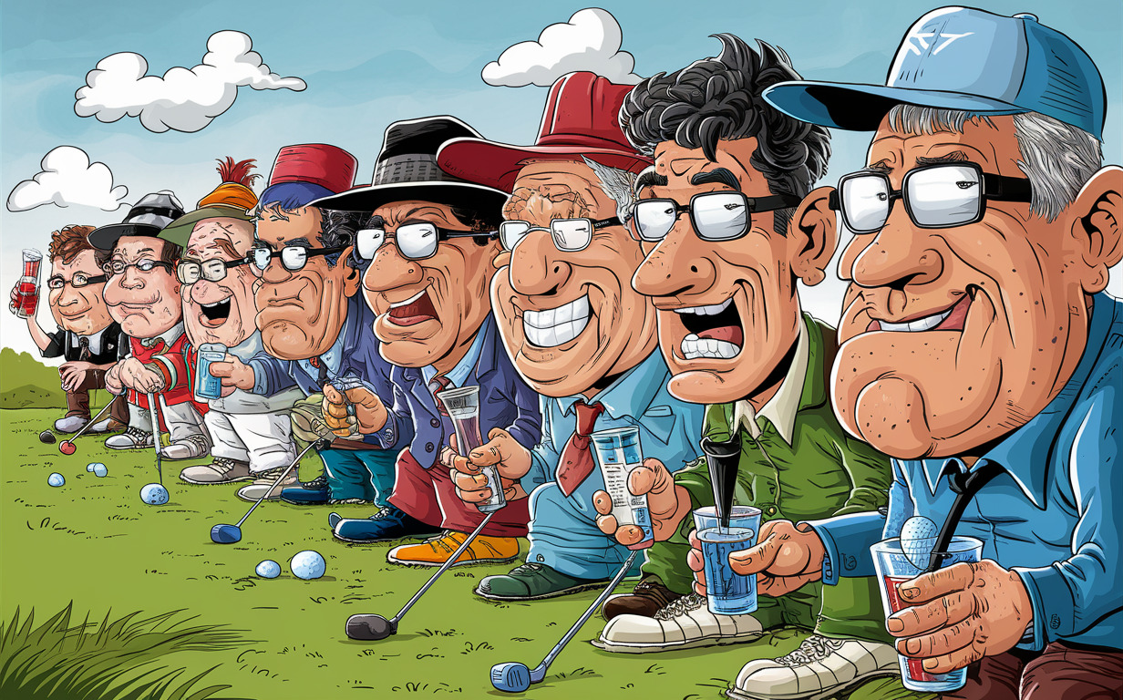Bingo, Bango, Bongo Multi-Faceted Competition Golf Drinking Games