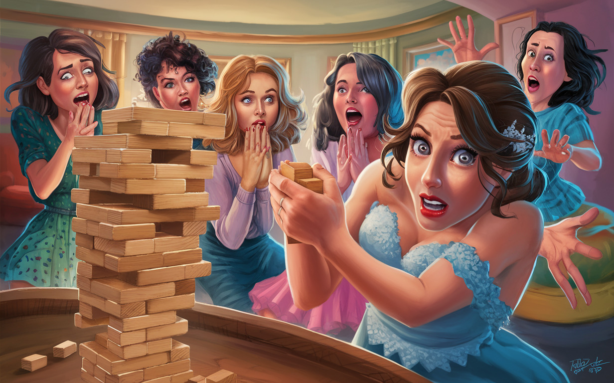 Drunk Jenga Bachelorette Game Idea