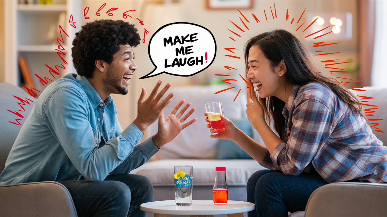 Make Me Laugh drinking games for couples
