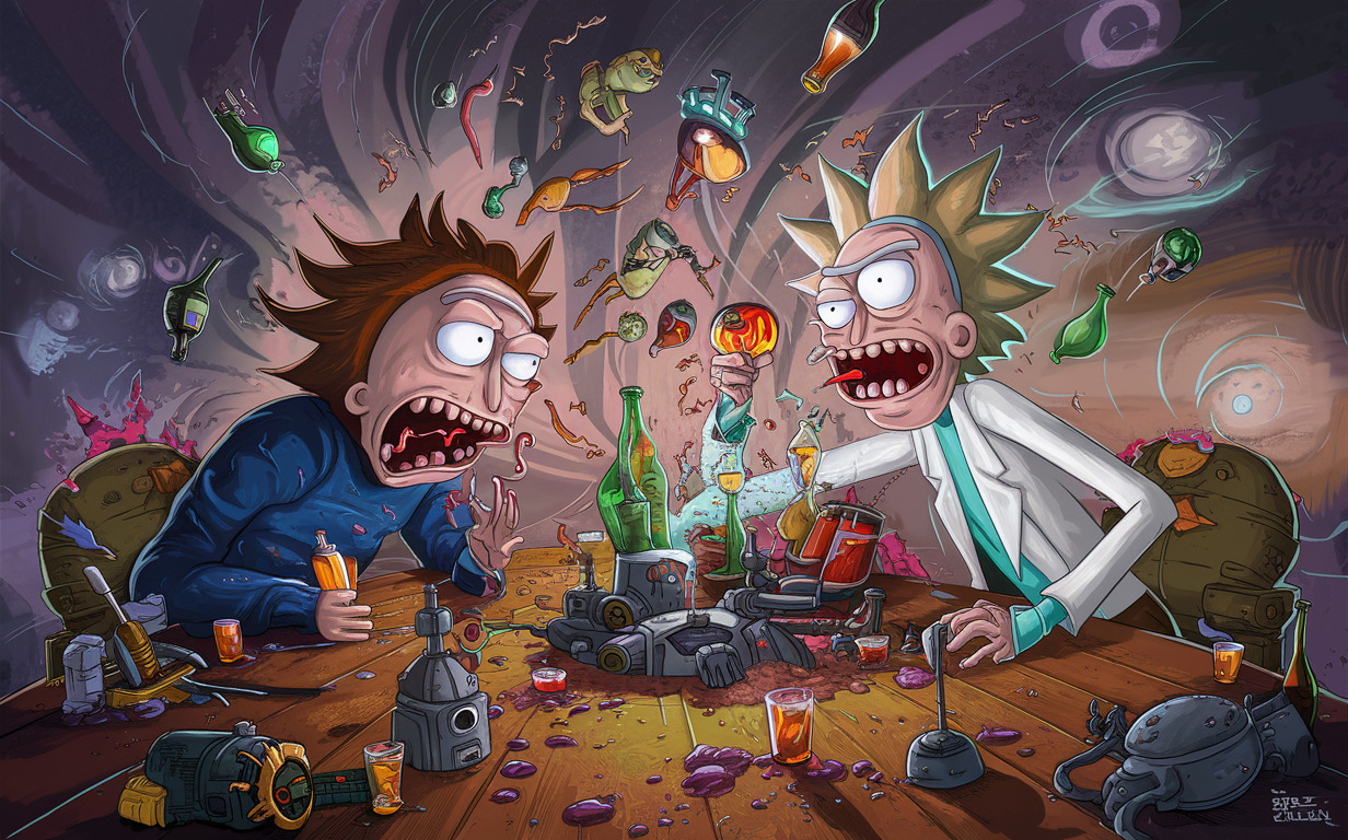 Medium Rick and Morty Drinking Game