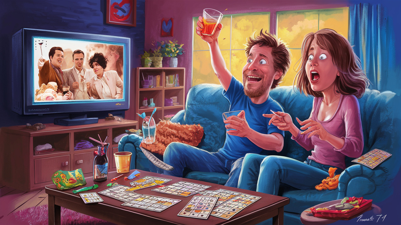 Movie Drinking Bingo game for couples