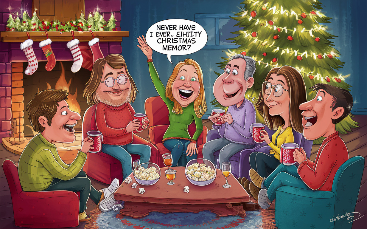 Never Have I Ever Christmas Drinking Game Edition