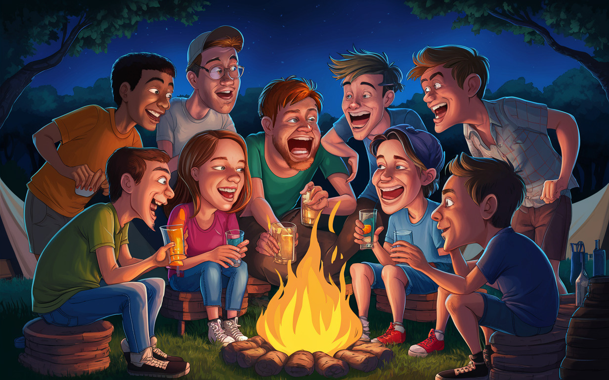 Reaction Reponse Camping Drinking Games