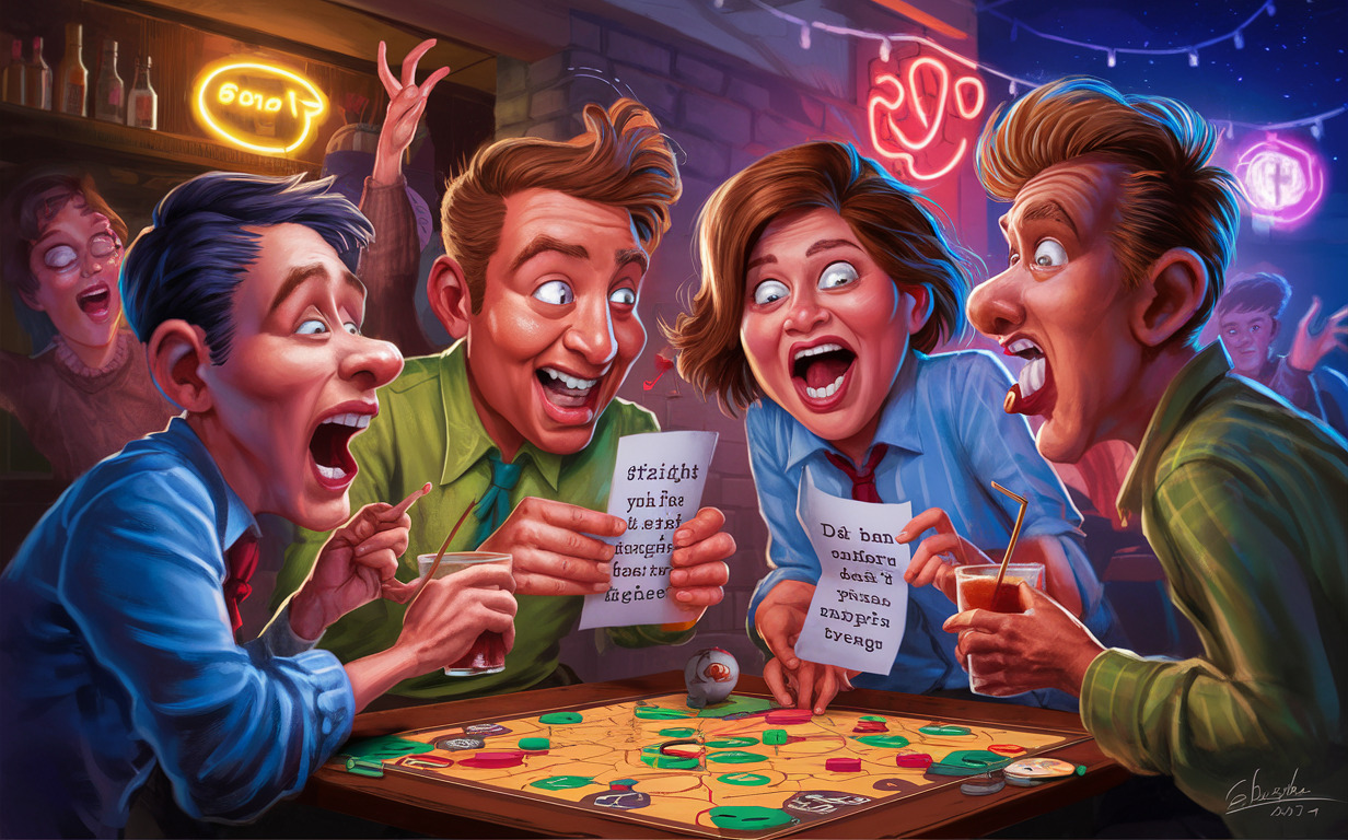 Straight Face drinking game for small groups without cards & anything