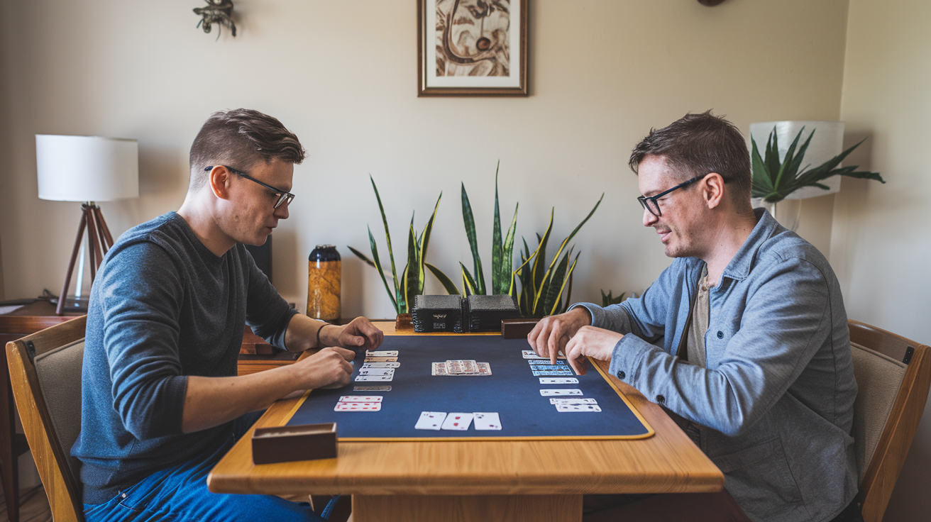 5-Card Draw Poker casino card game for two players