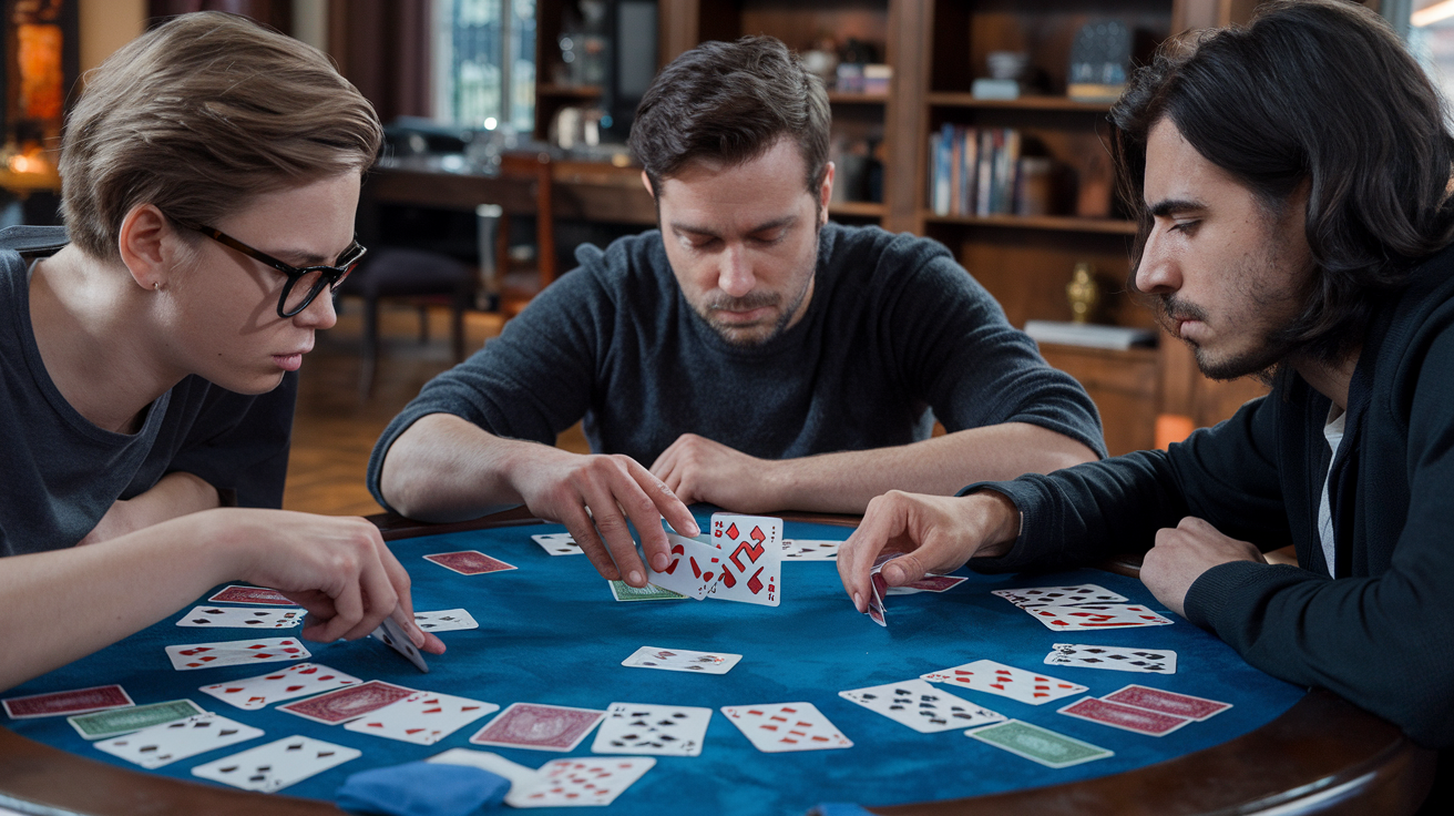 Bluff hilarious card game for 3 man