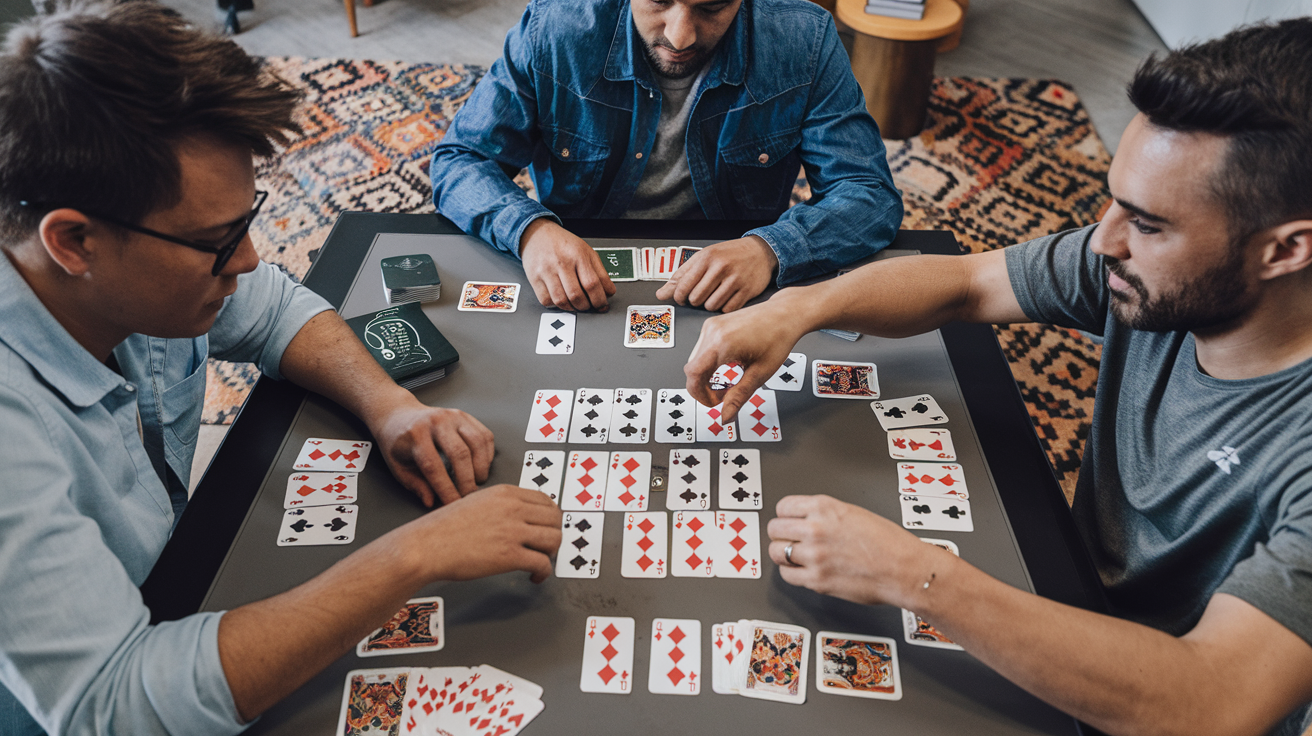 Widow Whist trick taking card game for three players