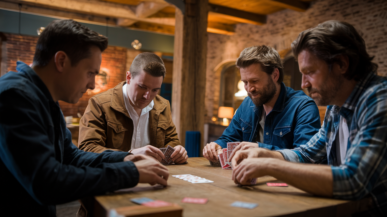 Palace card game for four people
