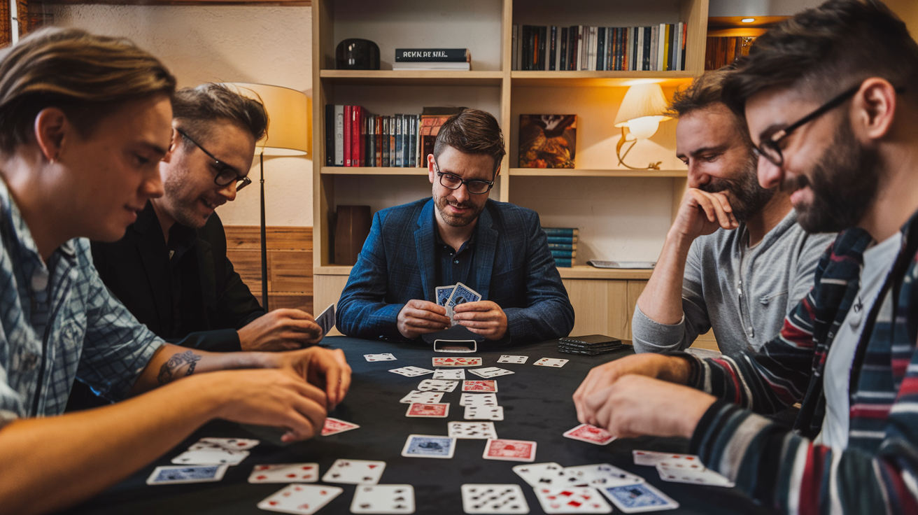 Rummy card game for four players