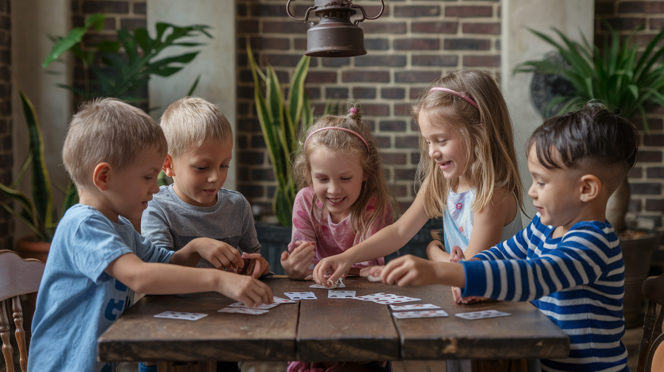 Snap! (Ages 4+) card games for kids with regular deck