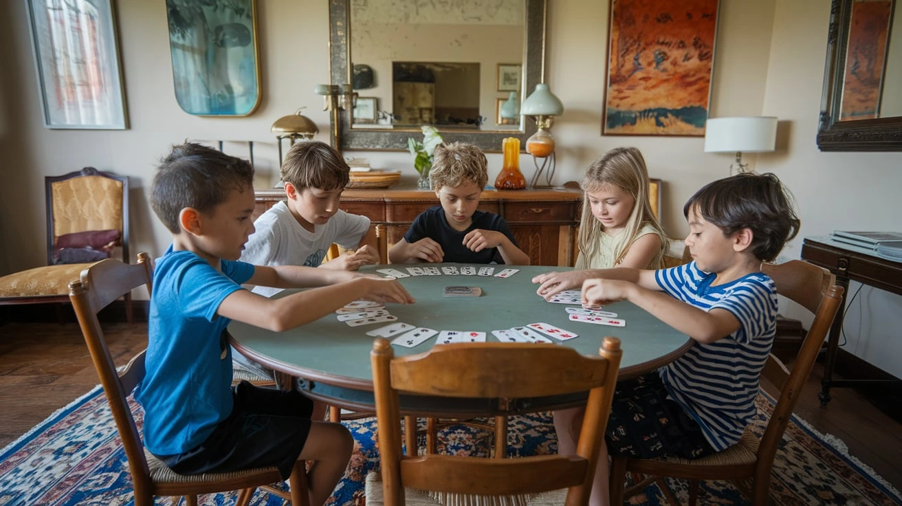 Spit (Ages 8+) best card game for kids