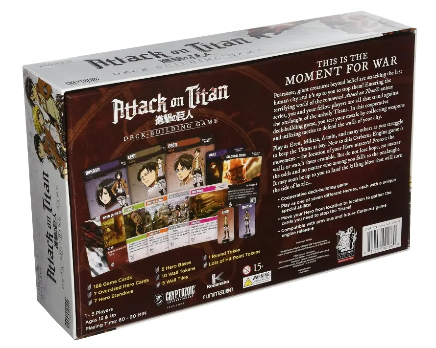 Attack on Titan deck building game