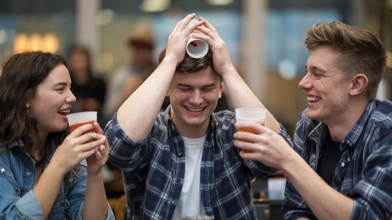 Beer Pong for Three drinking game