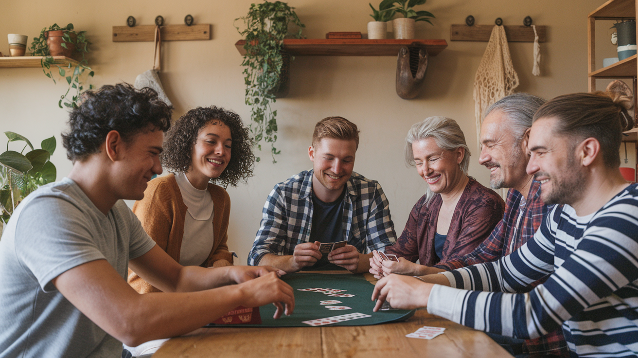 Bridge card games for large families