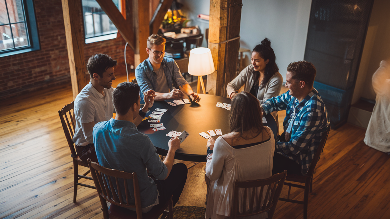 Pinochle card games for large groups of adults