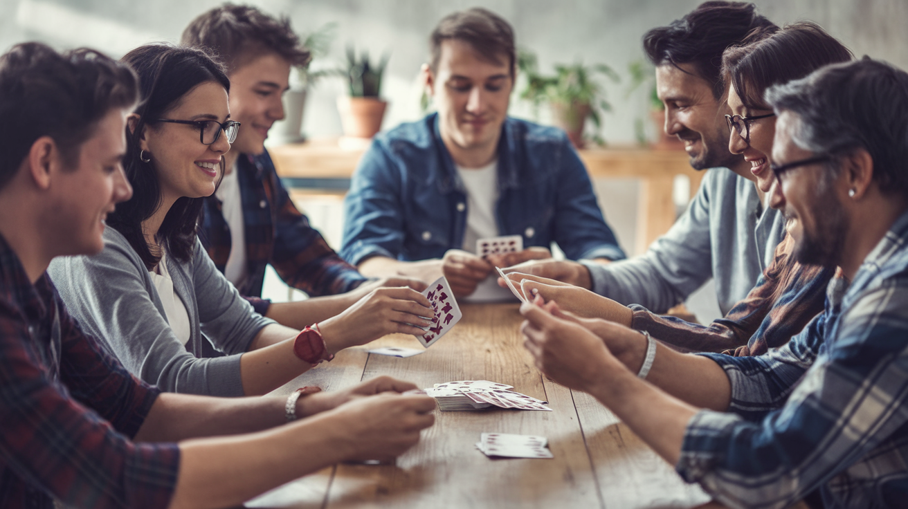 Sheepshead deck of card games for large groups