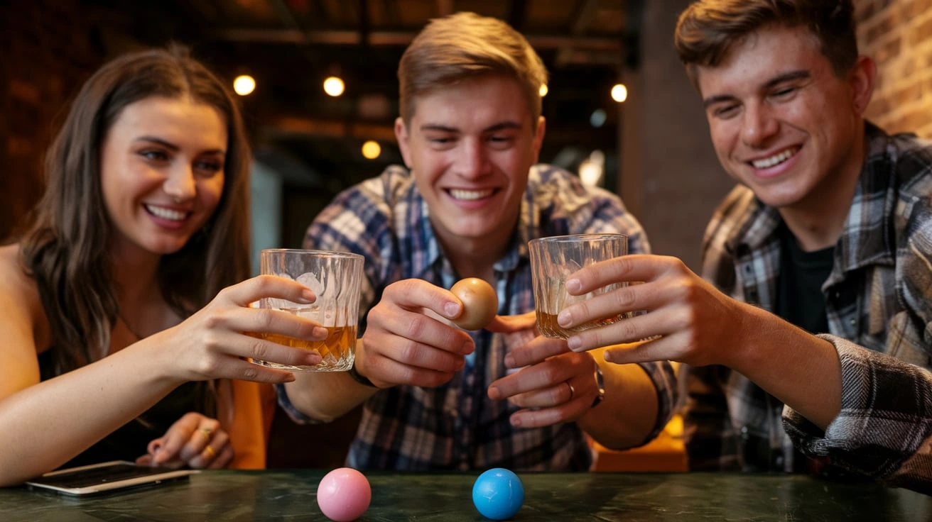 Two Truths and a Lie drinking game for three players