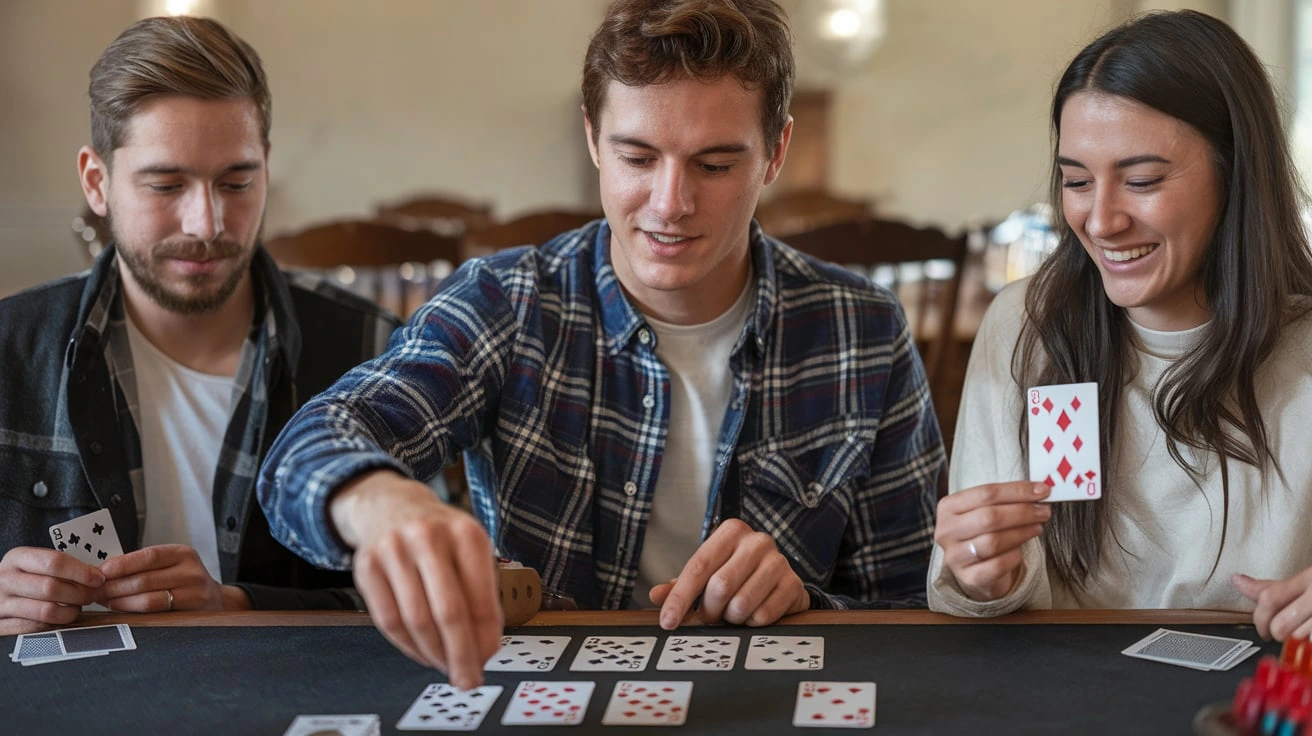 Determining the Winner and Final Game Points in Skat card game for adults