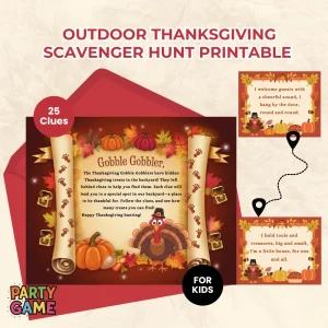 Outdoor Thanksgiving Scavenger Hunt Printable for Kids 2