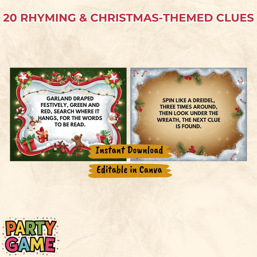 Editable Indoor Christmas Scavenger Hunt for Kids Clue 4