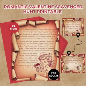 Romantic Valentine Scavenger Hunt Printable for Couples and Adults