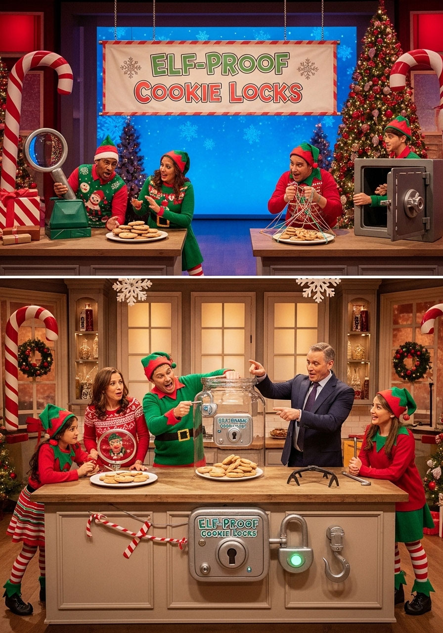 Adults pitching in hilarious Holiday Commercial Parody game at Christmas party