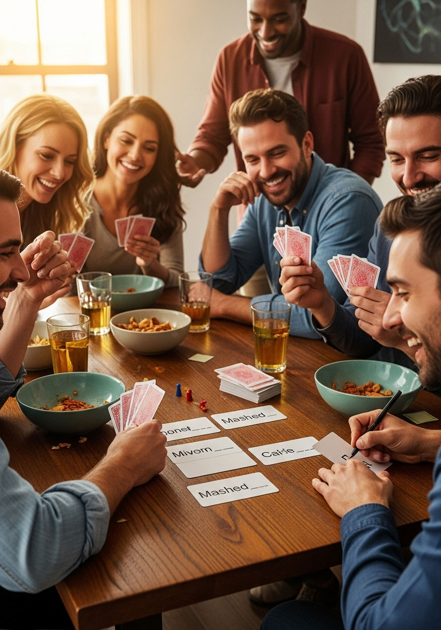 Thanksgiving Finish the Phrase game with family matching answers to complete holiday sayings