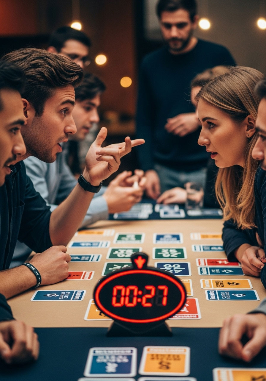 Thanksgiving Forbidden Words game with teams describing holiday terms without banned words