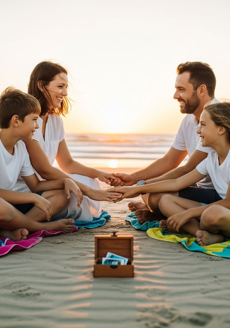 Thanksgiving Gratitude Dice game with family rolling and sharing thankful moments