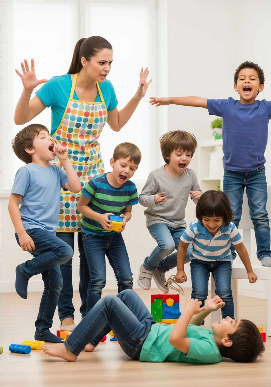 Kids playing advanced Christmas Simon Says challenge game