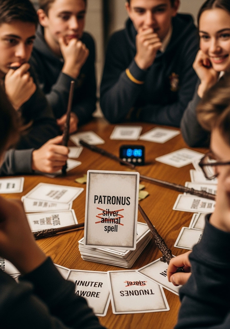 Harry Potter danger word party game cards with forbidden words for teen and adult birthday entertainment