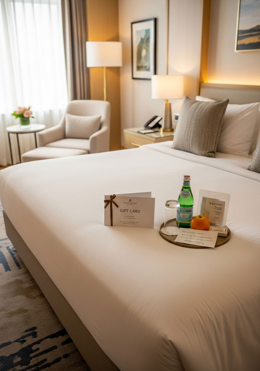 Hotel or vacation rental gift card for Christmas getaway stay experience