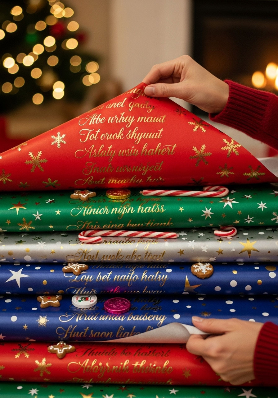 Multi layered wrapped gift with poem instructions for lucky last line pass the present Christmas gift exchange game