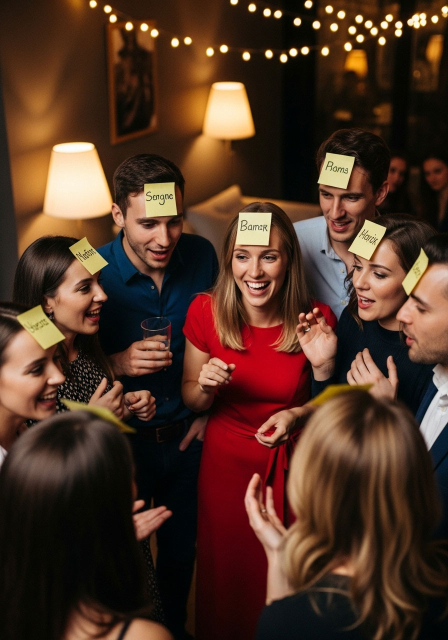 Who Am I Harry Potter icebreaker game with sticky note character names for birthday party mingling