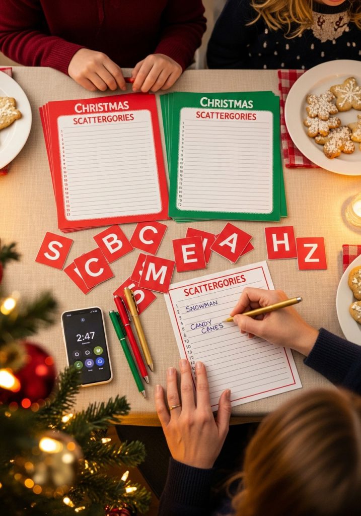 Christmas Scattergories Free Printable Game (5 Pages PDF)