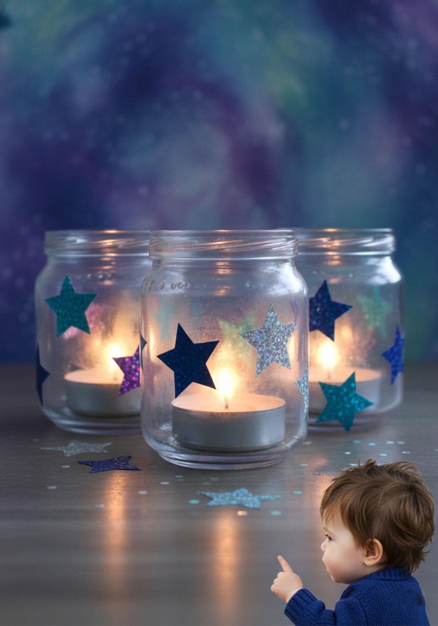 Baby Jar Heart Luminaries