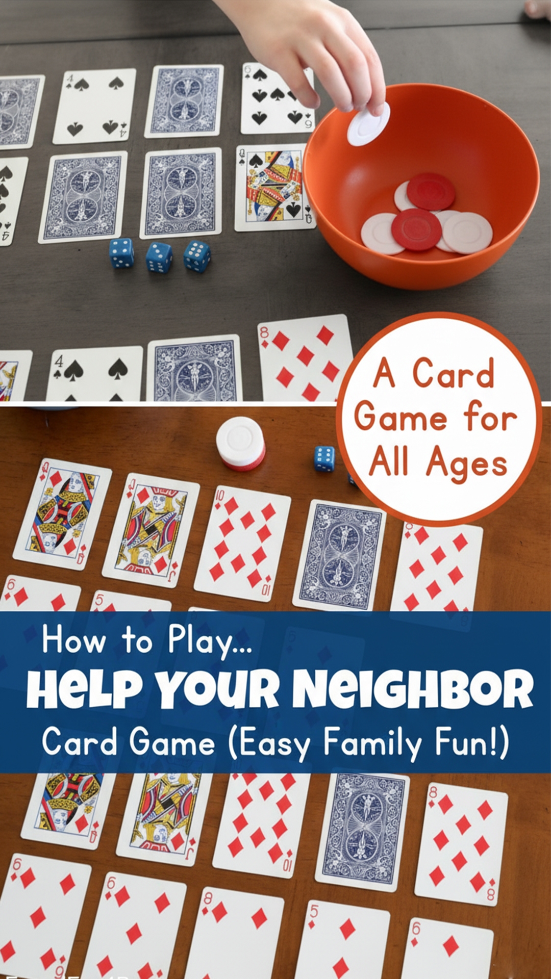 Learn how to play Help Your Neighbor, the classic family card game for ages 4-99! Simple rules, exciting gameplay, and perfect for game night. Get started now!