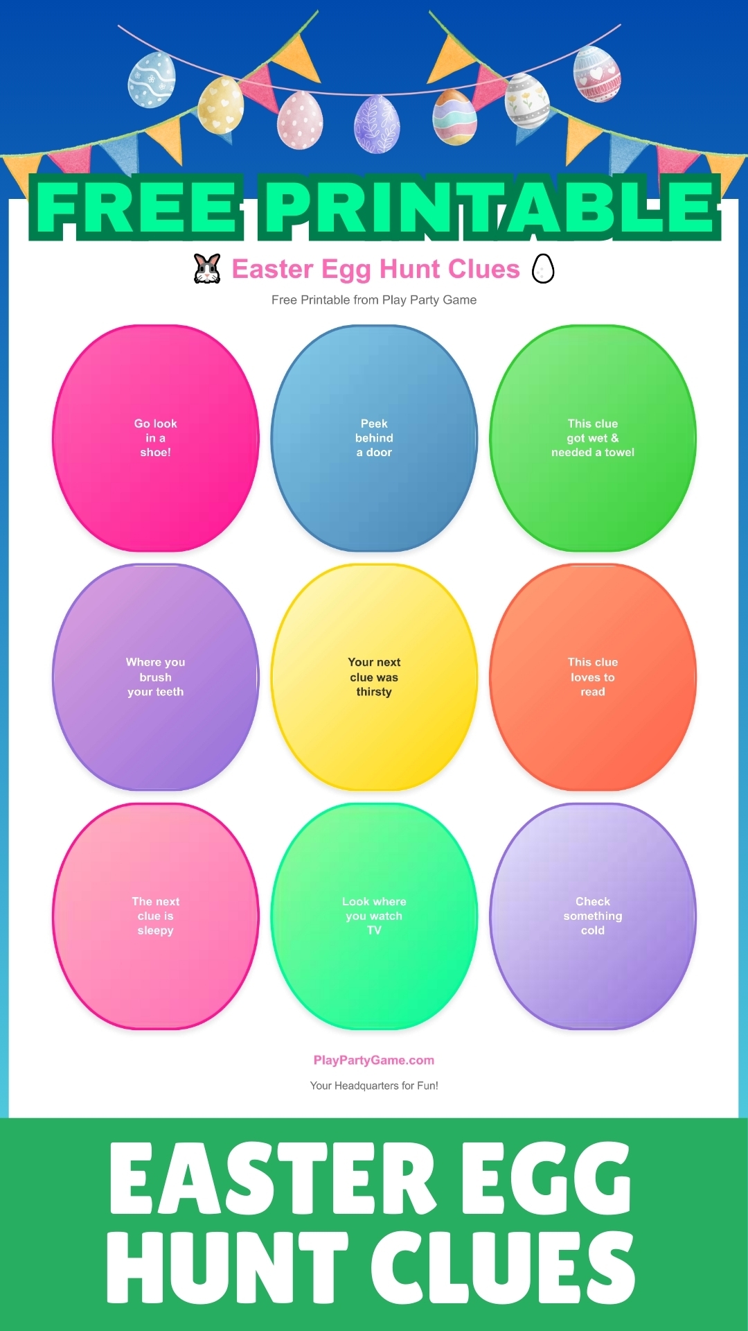 Easter Egg Hunt Clues with FREE Printable for All Ages