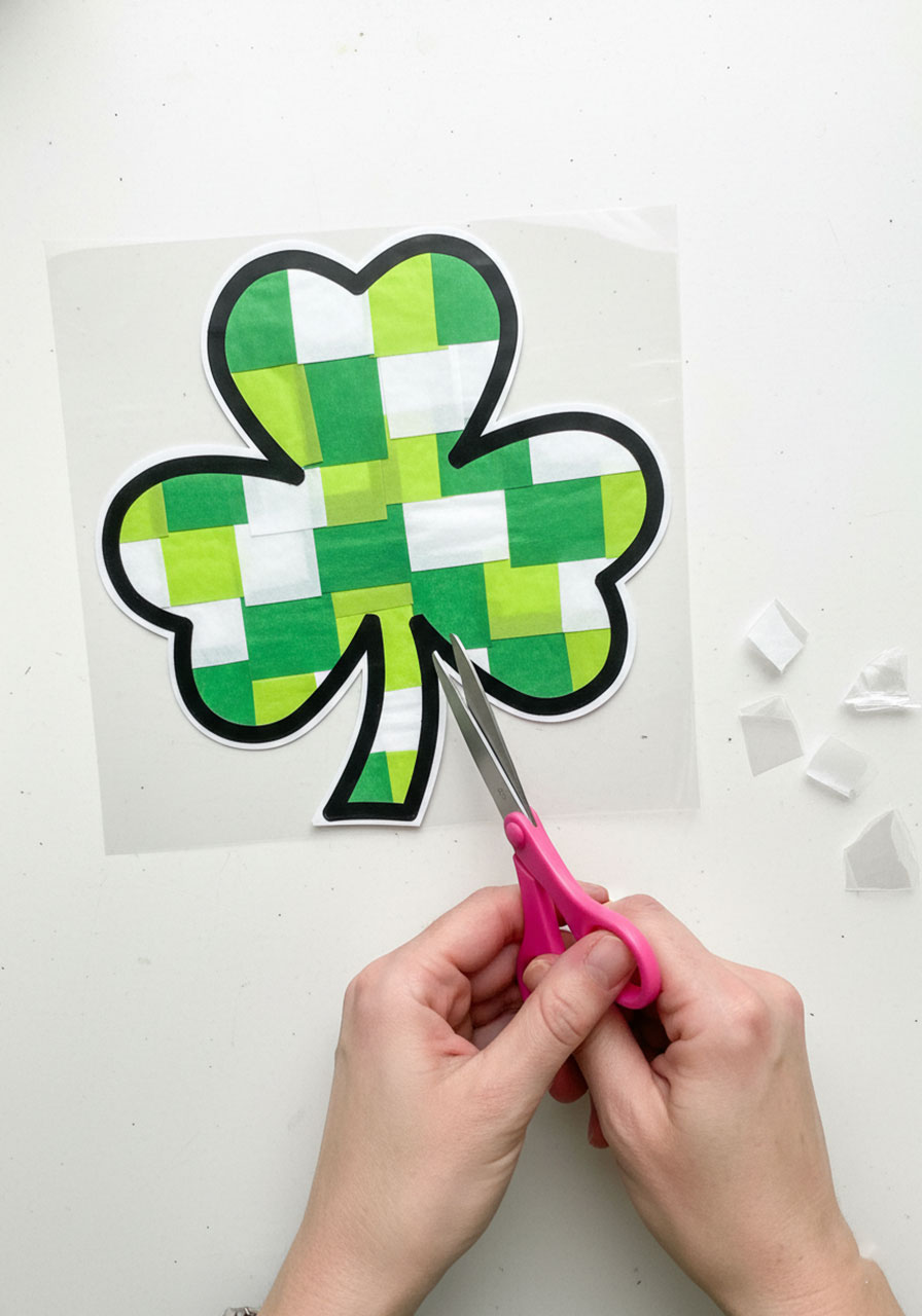 Easy Shamrock Suncatcher Craft Kids Will Love | St. Patrick's Day