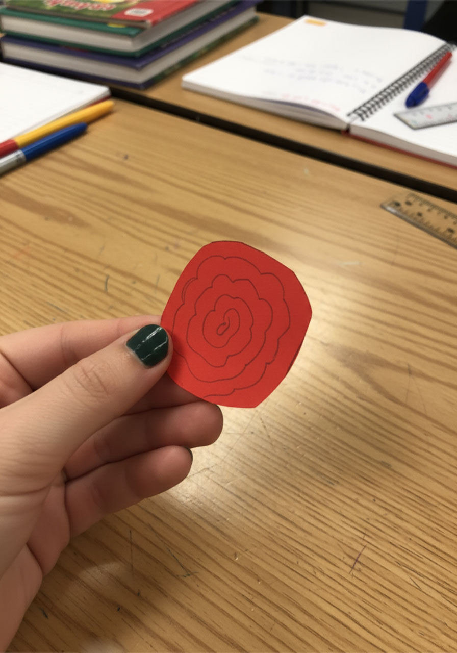Cut Out Your Rose Circles diy mini rose flower