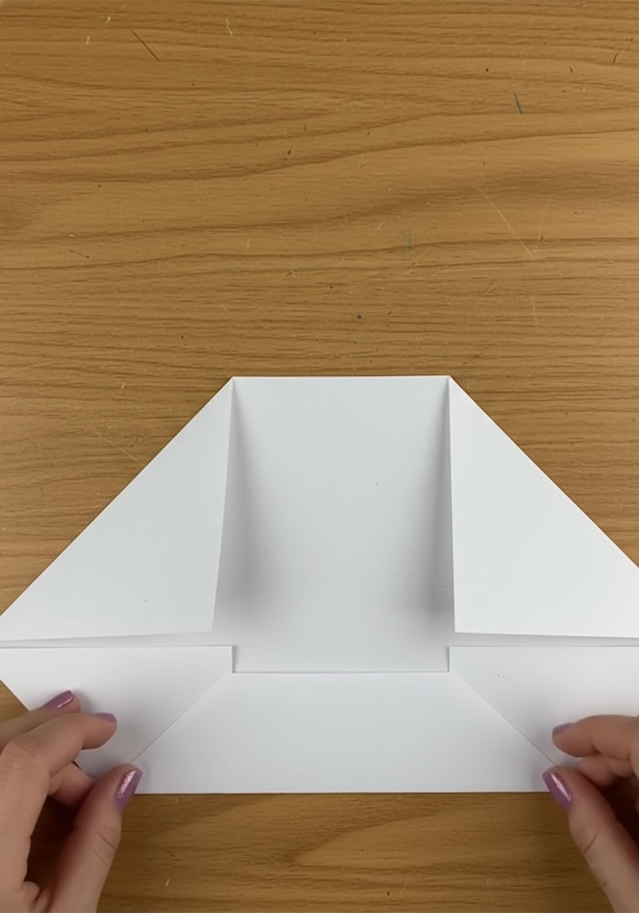 DIY Pull-Tab Mother's Day Card - Fold the Long Sides In - step 1