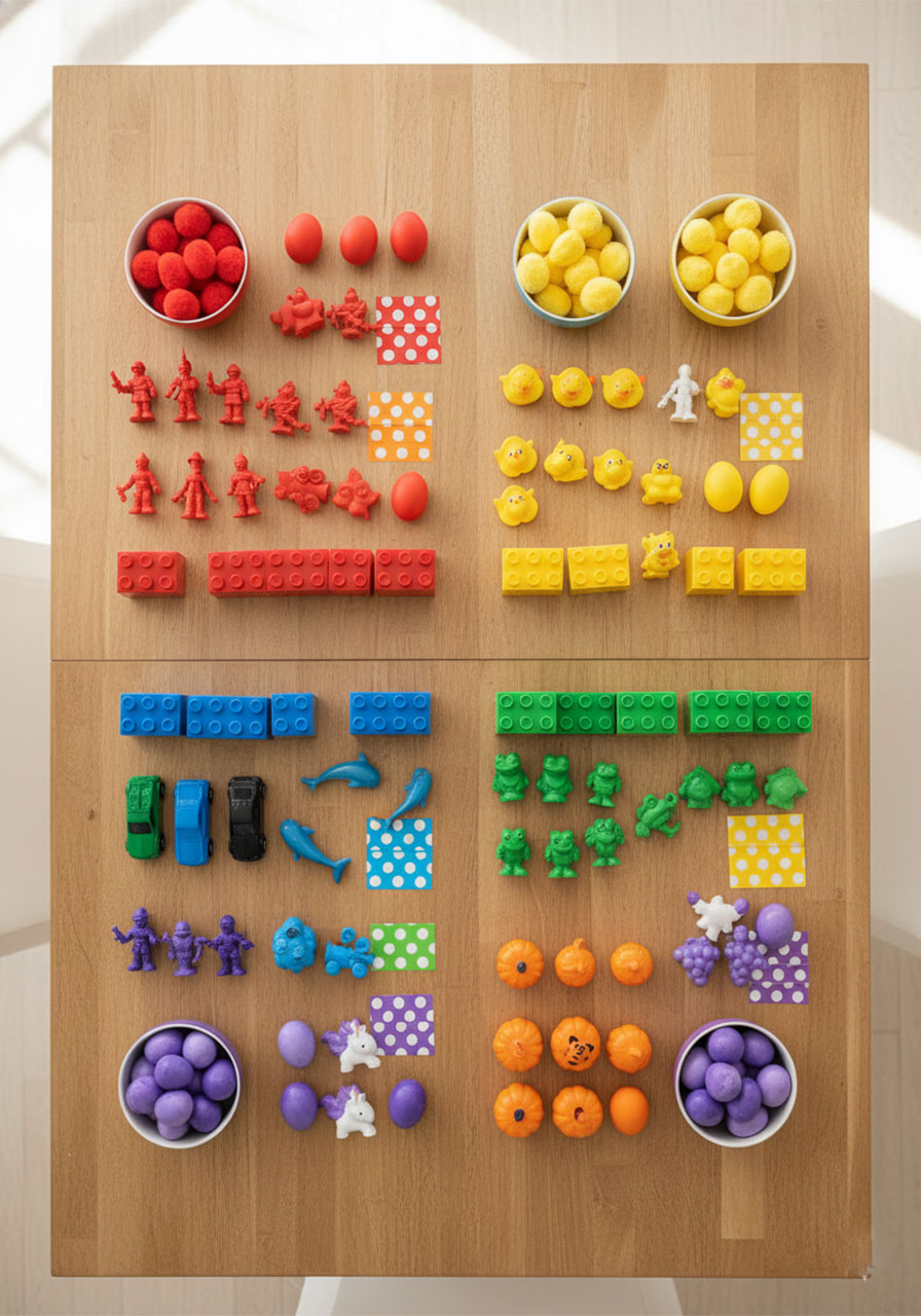 16 Genius Colour Sorting Activities for Toddlers