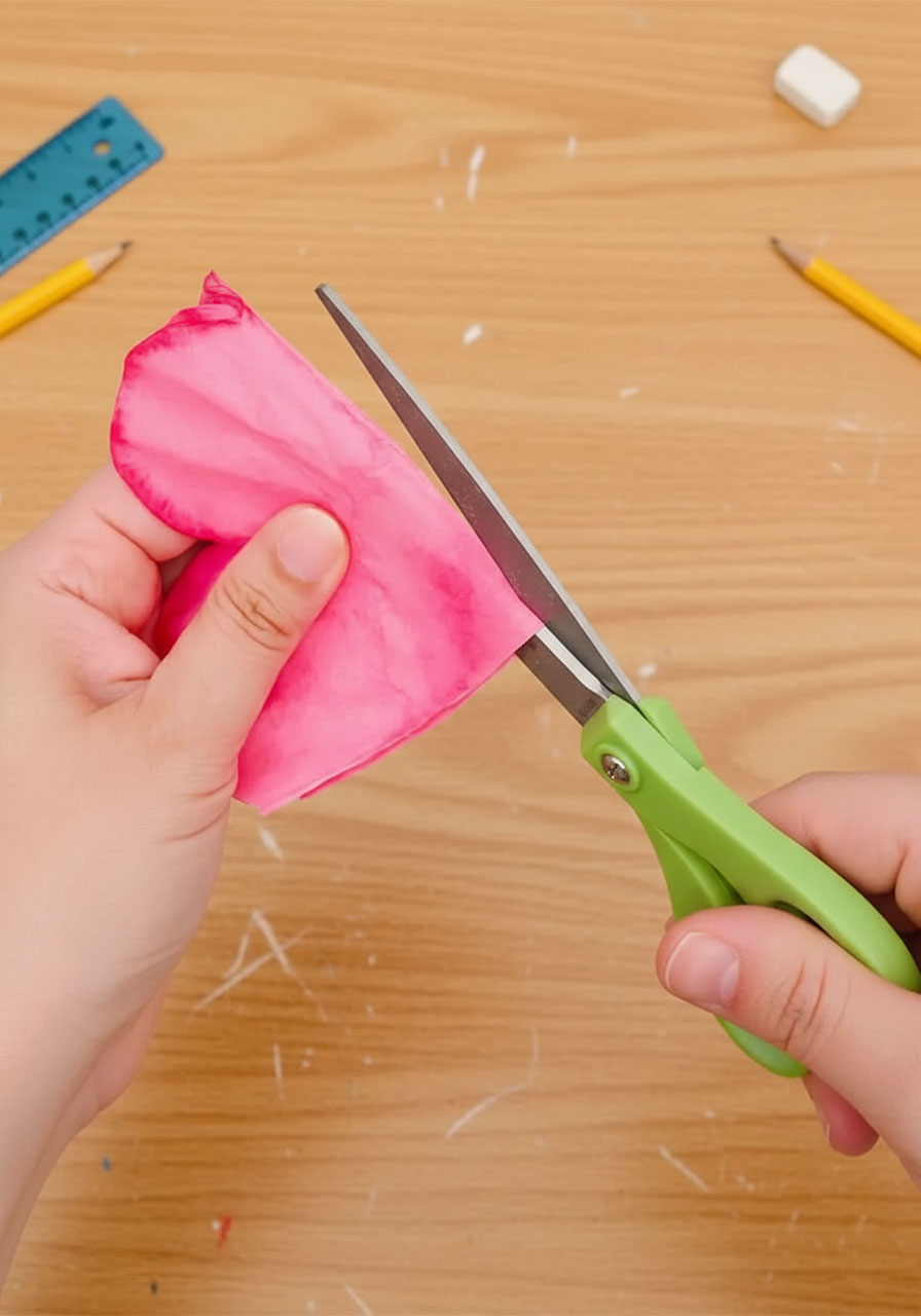 Cut the Dried Filters Into Petals step4b