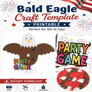 Bald Eagle Craft 4th of july patriotic Template Printable