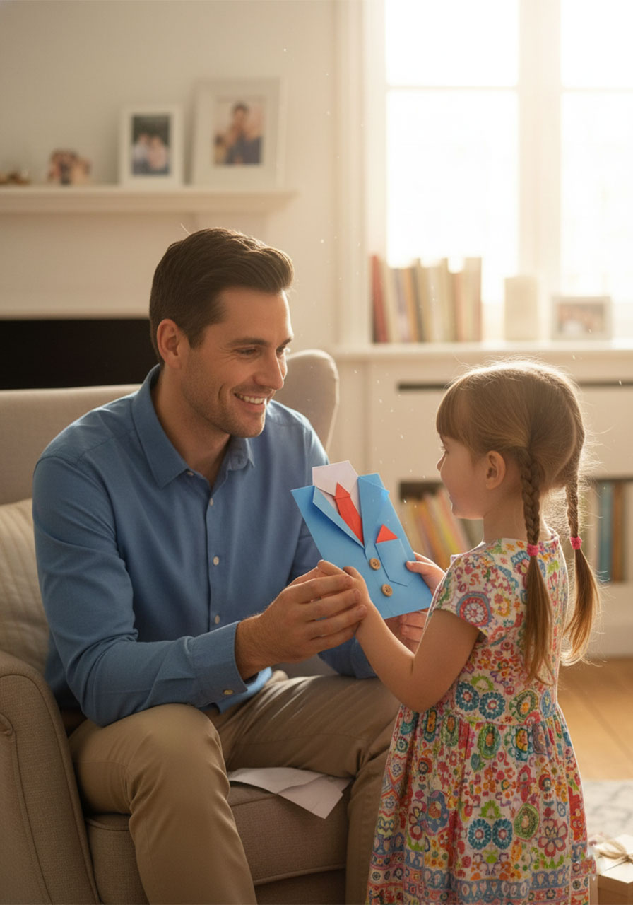a daughter gift suit tie fathers day card to her father