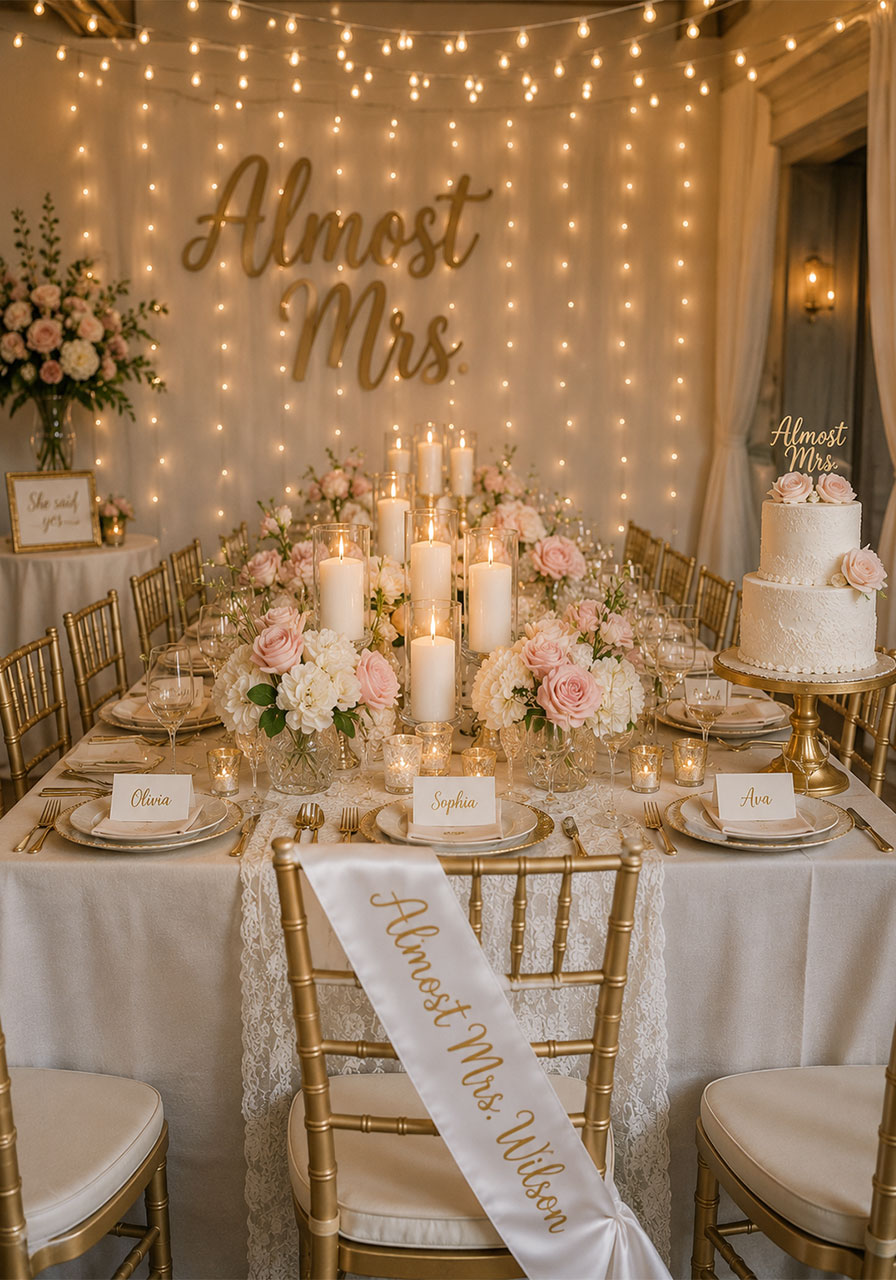 Passport to Mrs. travel-themed bachelorette party decorations with vintage maps, globe centerpieces, and luggage tag favors