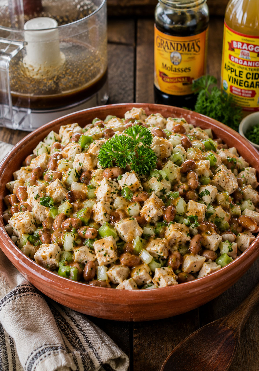 Turkey and pinto bean salad with Southern molasses dressing, an award-winning no-cook summer dinner recipeTurkey and pinto bean salad with Southern molasses dressing, an award-winning no-cook summer dinner recipeTurkey and pinto bean salad with Southern molasses dressing, an award-winning no-cook summer dinner recipe