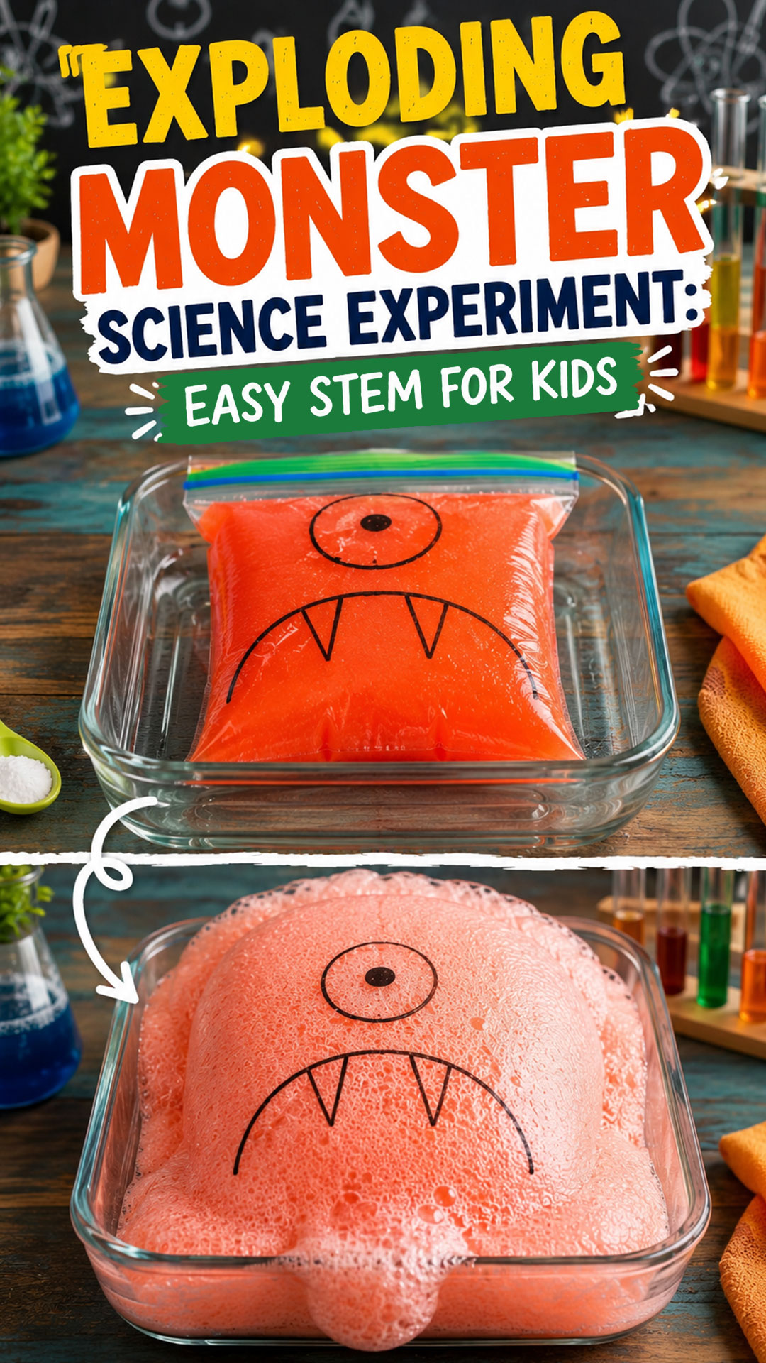 Exploding Monster Science Experiment: Easy STEM for Kids